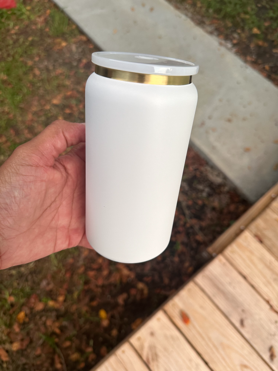 16 oz Double Walled Vacuum Insulated Stainless Steel- Gold Plated