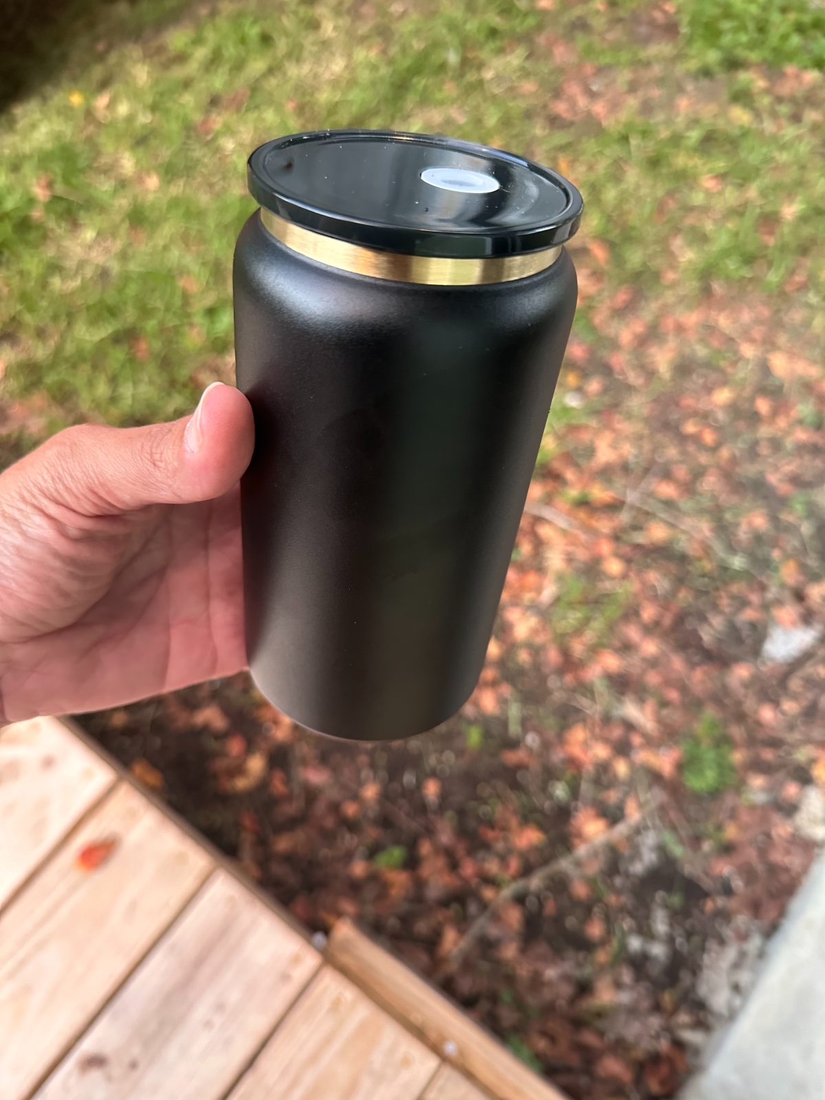 16 oz Double Walled Vacuum Insulated Stainless Steel- Gold Plated