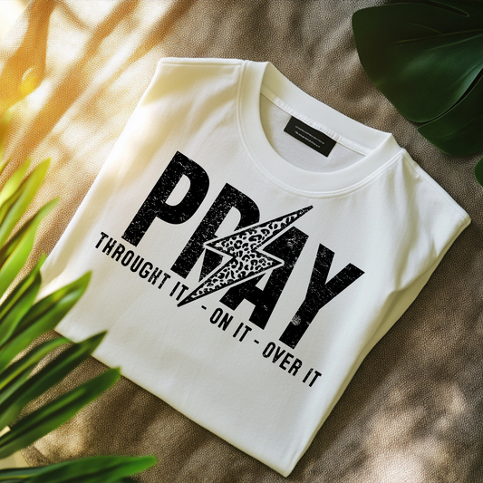 Single Color Screen Print-PRAY THROUGH IT CHEETAH
