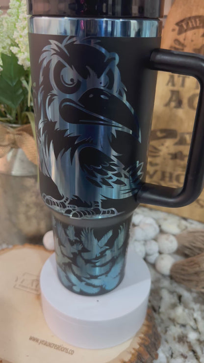 F-CAW-F 40 oz  Stainless Steel Tumbler- Blue Plated, Double Walled Vacuum Insulated