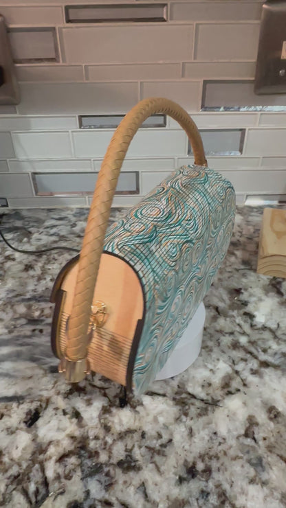 "THE YEAUX" WOOD PURSE