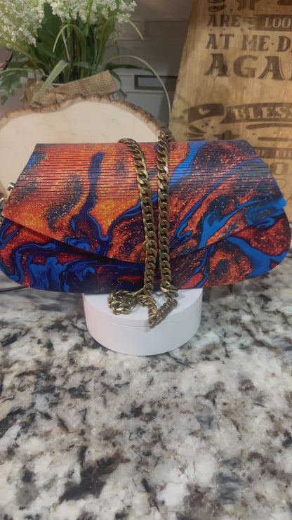 "THE YEAUX" WOOD PURSE