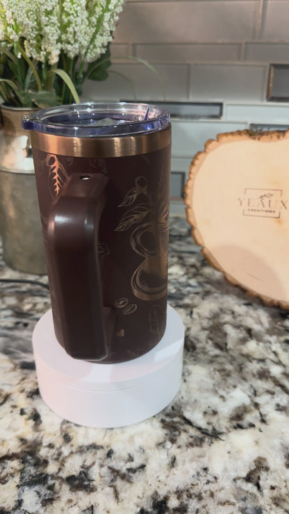 COFFEE 20 oz  Stainless Steel Coffee Mug- Copper Plated, Double Walled Vacuum Insulated (Copy)