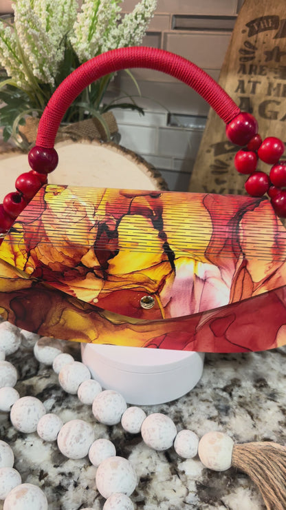 "THE YEAUX" WOOD PURSE