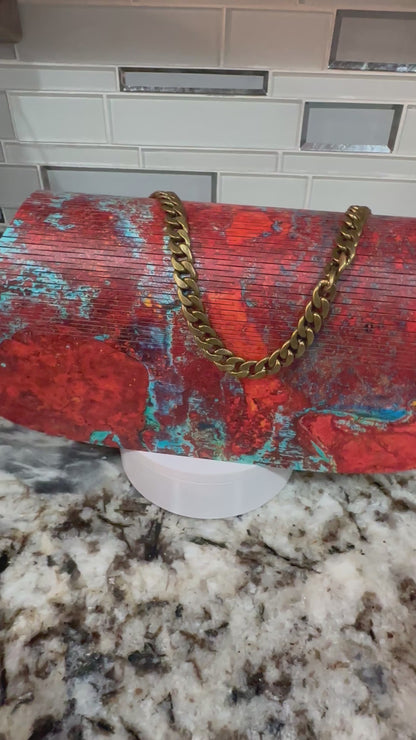 "THE YEAUX" WOOD PURSE