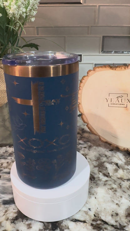 FAITH 20 oz  Stainless Steel Coffee Mug- Copper Plated, Double Walled Vacuum Insulated