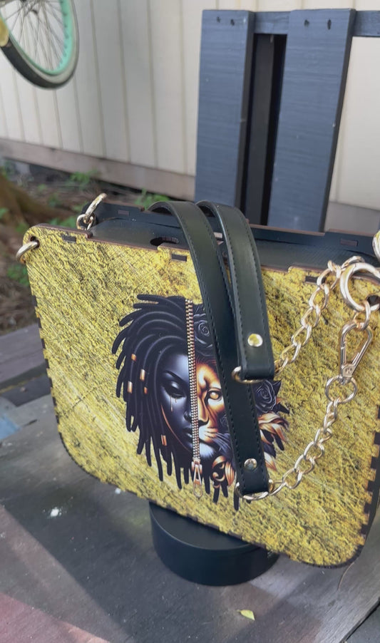 "THE RICH AUNTIE" WOOD PURSE