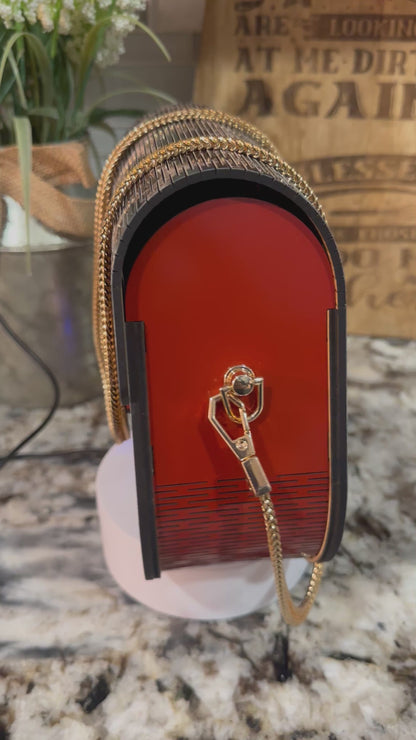 "SNATCHED" WOOD PURSE