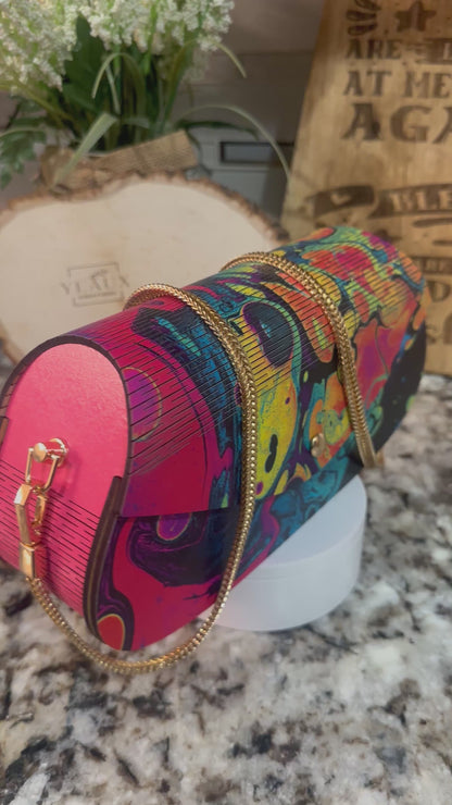 "THE YEAUX" WOOD PURSE