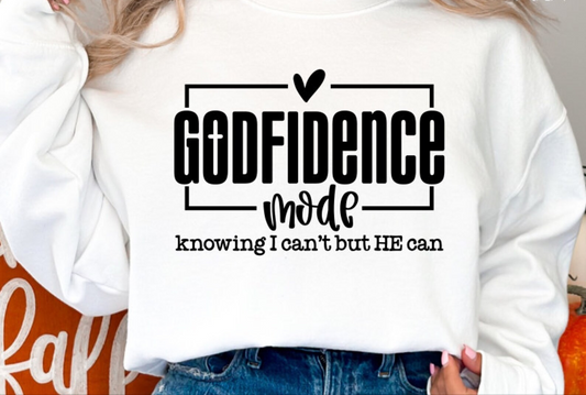 Single Color Screen Print - GODFIDENCE MODE