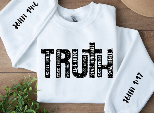 Single Color Screen Print - TRUTH DISTRESSED WITH SLEEVES