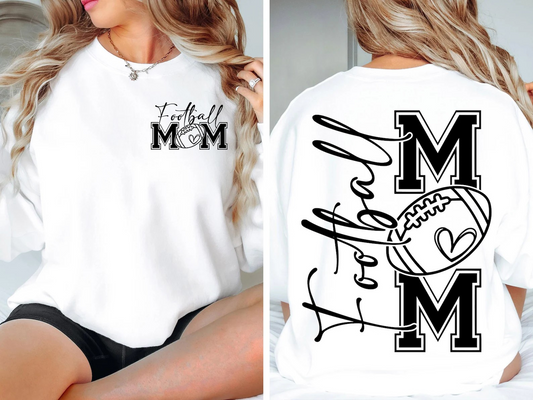Single Color Screen Print -FOOTBALL MOM WITH POCKET