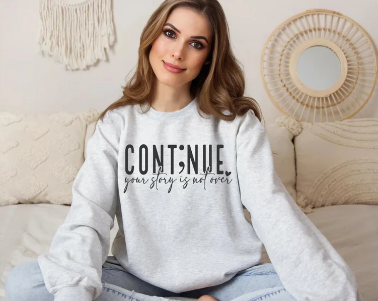 Single Color Screen Print- CONT;NUE