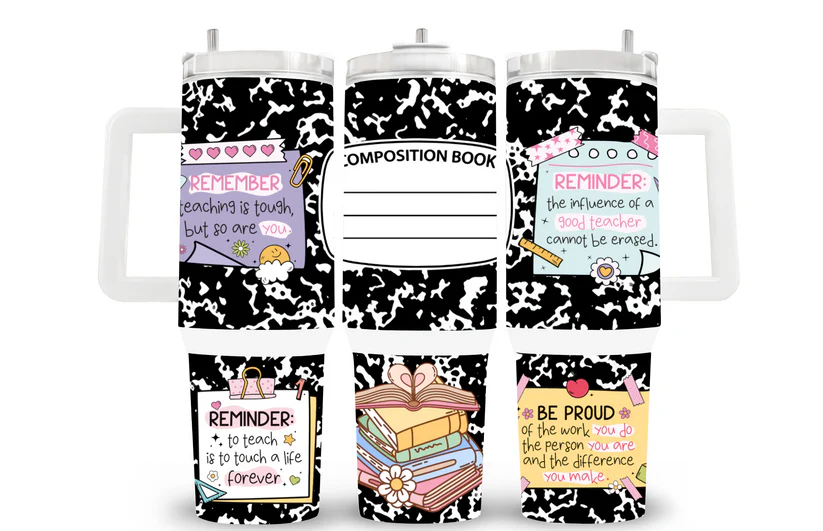40 0Z SUBLIMATION TRANSFER - COMP BOOK TEACHER